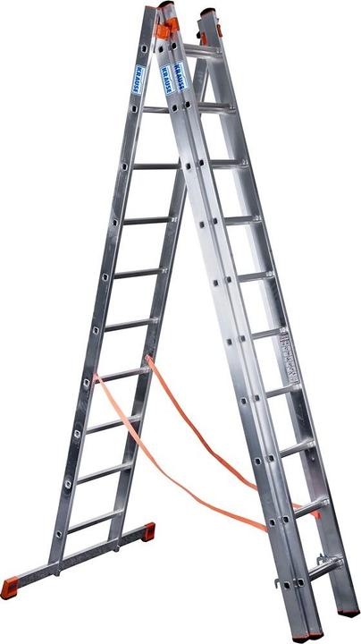 Produktbild Krause KRAU 129680 Tribilo Sprossen Vielzweckleiter Dreiteilig 3x10 Sprossen (Mehrzweckleiter, 49 cm)