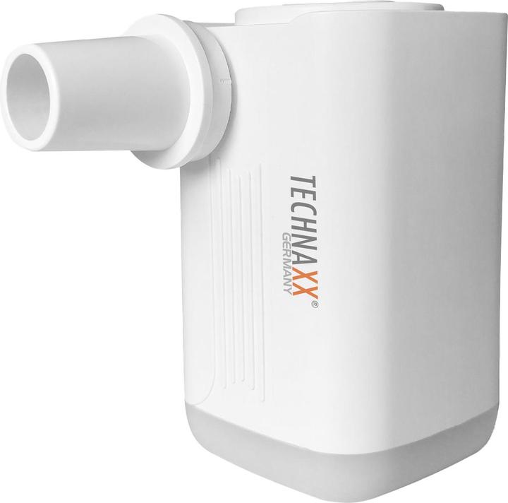 Actual product image Technaxx Mini rechargeable air pump with LED light