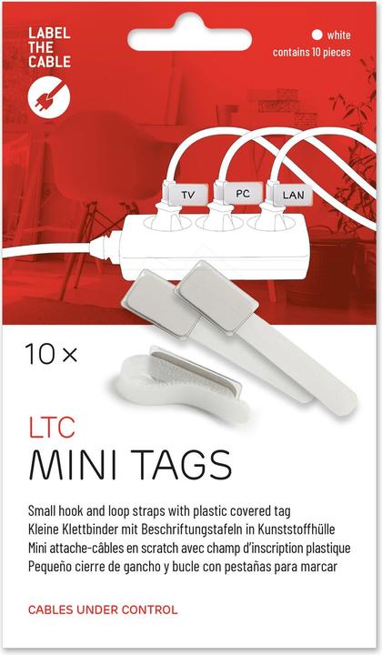 Immagine prodotto Label-the-cable LTC Mini Fascette in Velcro, confezione da 10 (Fascette in velcro, 90 mm, 10 pz.)