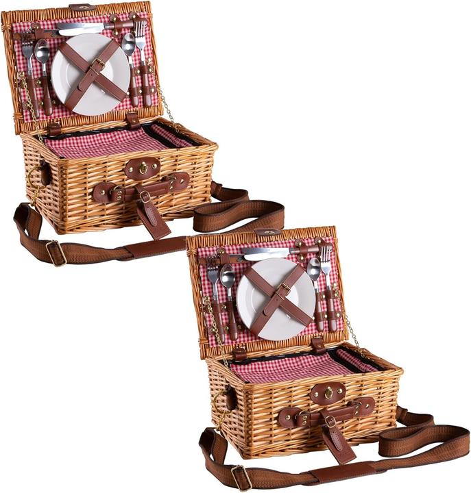 EGenuss Picknickkorb-Set für 2 Personen mit Kühlfach