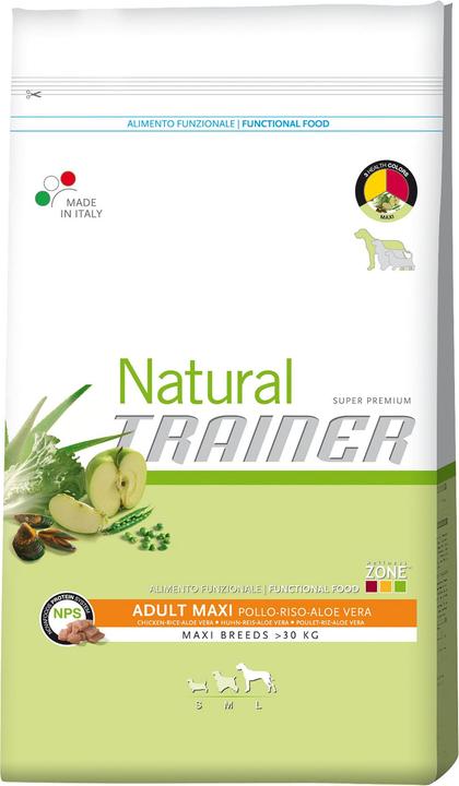 Produktbild Natural Trainer NATURAL Adult Maxi Chicken, Rice & Aloe Vera (Adult, Junior, Senior, 1 Stk., 12500 g)