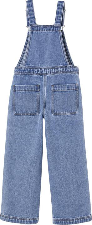 Vertbaudet Weite Mädchen Jeans-Latzhose mit Kontrasteffekt