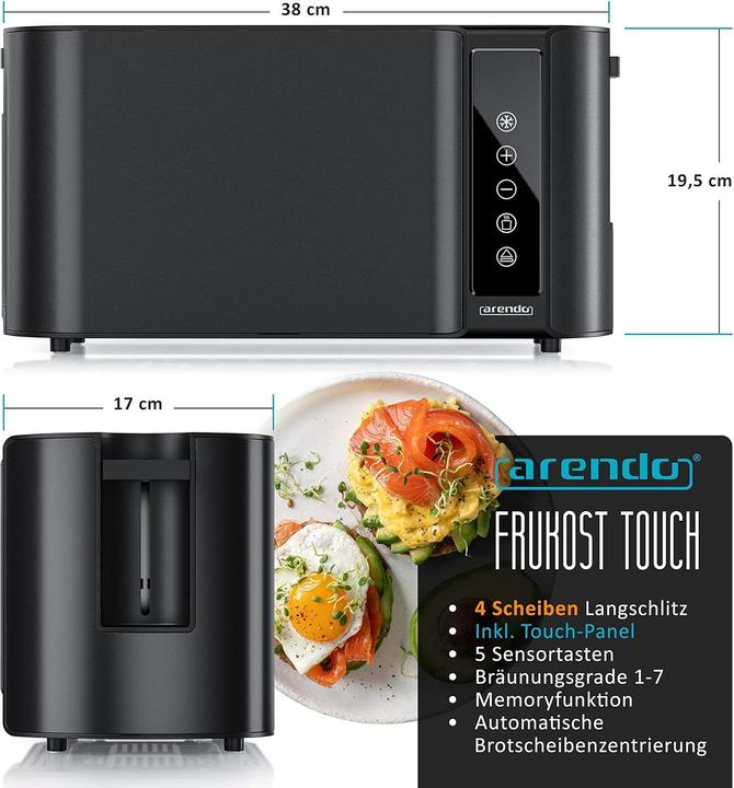 Actual product image Arendo Langschlitz-Toaster mit Touchscreen