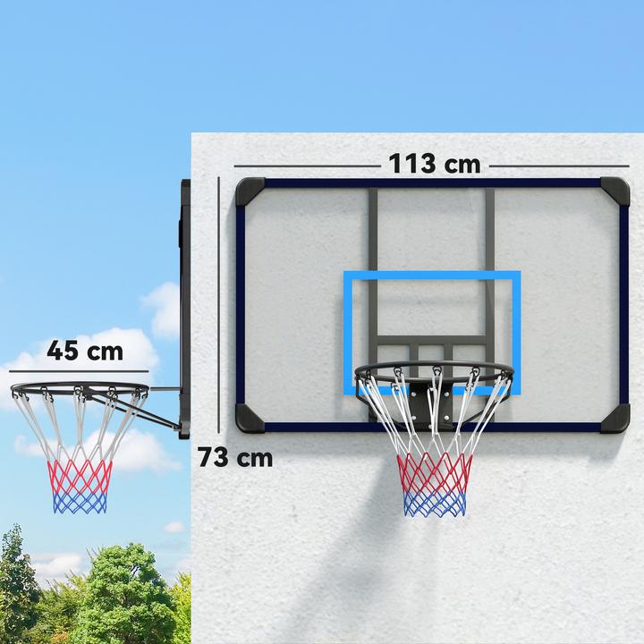 Image du produit SportNow Panier de basket-ball avec panneau arrière incassable