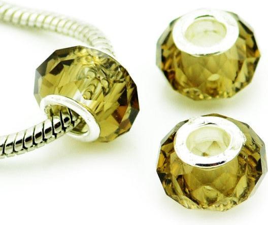 Hermex Bead versilbert 925 - Silbrig mokka (Acrylglas, Silber 925)