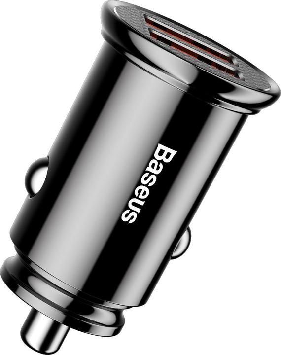 Actual product image Baseus Circular Plastic A+C 30W PPS Car Charger Black