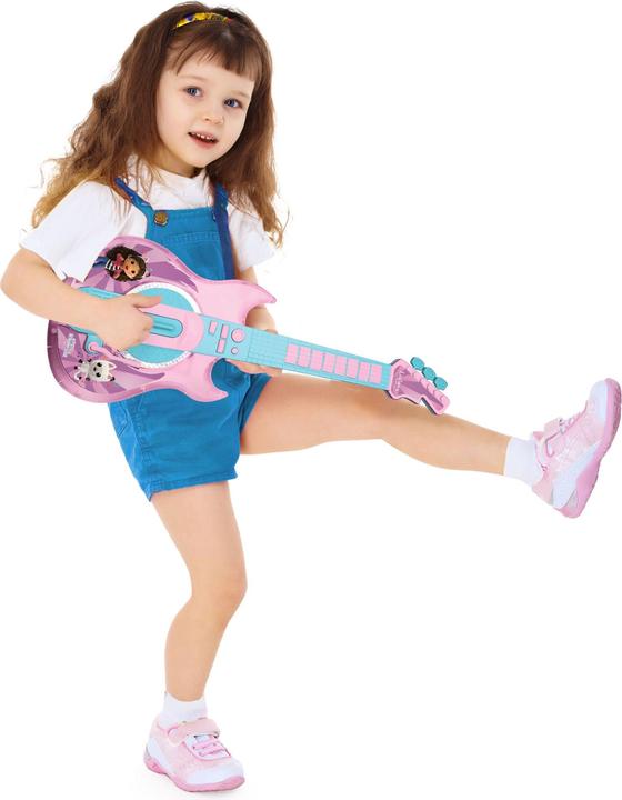 Actual product image Konjac Sponge Gabby's dollhouse Electronic Lighting Guitar with Mic (K260GDH)