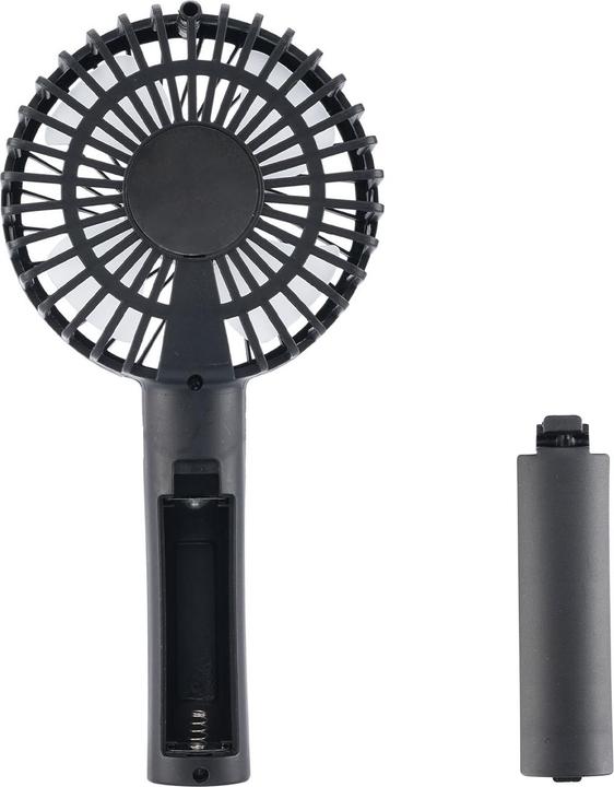 Produktbild Casativo 2-in-1 Hand- & Tisch-Ventilator, Akku- & USB-Betrieb, schwarz, 3-stufig, Ø 9,5 cm