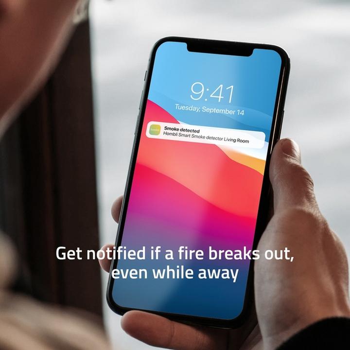 Actual product image Hombli Smart smoke detector