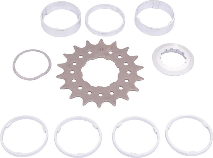 Bike-Parts Enkelvoudige tandwiel spacer ring set (1-voudig)