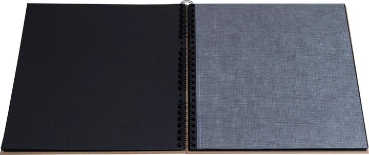 Actual product image Exacompta Fotoalbum mit Spiralbindung, 60 Seiten schwarz, 32x32 cm, Graphik (320 x 320 mm)