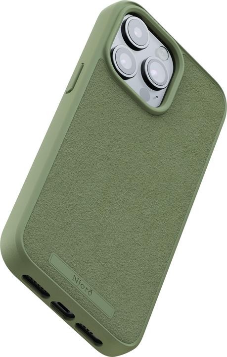Produktbild Njord Suede MagSafe Case for iPhone 15 Pro Max, Olive (Apple iPhone 15 Pro Max)