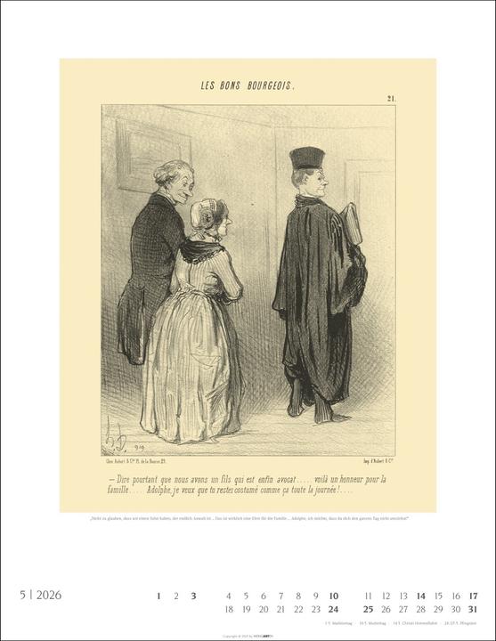 Produktbild Honoré Daumier: Die Juristen Kalender 2026 (34 x 44 cm, Deutsch)