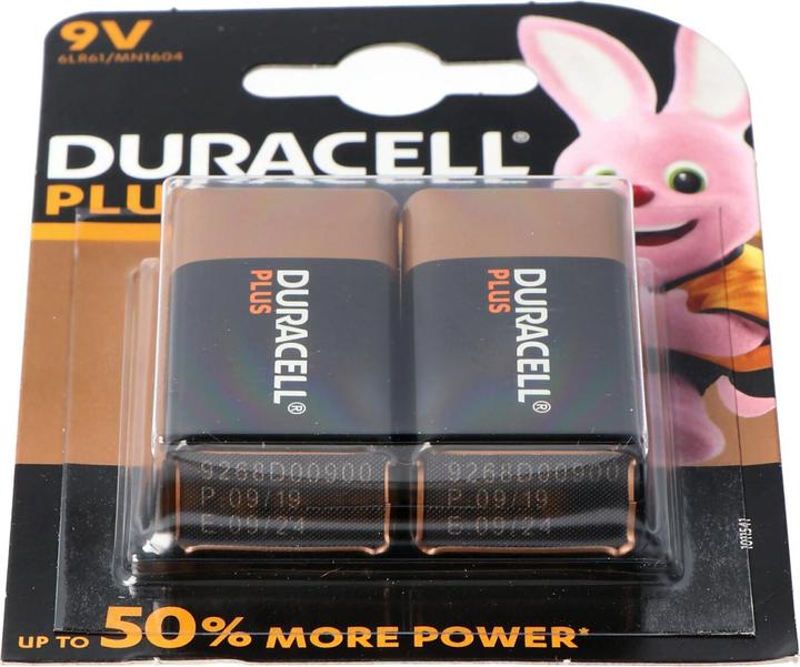 Immagine prodotto Duracell Plus Power (2 pz., 9V Block, 580 mAh)