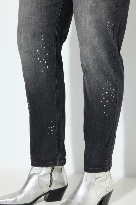 Produktbild Ulla Popken Boyfriend-Jeans, Ziernieten, Stretchdenim (46)