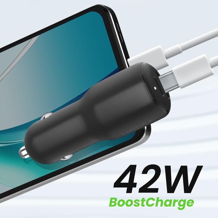 Produktbild Belkin 42w - 30w USB-C 12w USB-A Car Charger