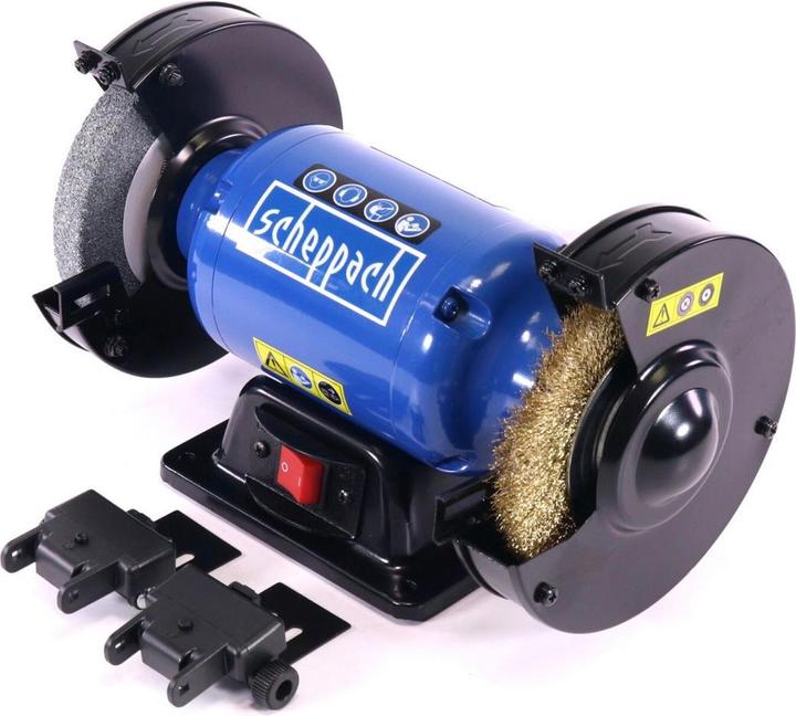 Actual product image Scheppach SM150LB Ponceuse double avec brosse - 230-240V 50Hz 400W - 150mm (Bench grinder, 400 W)