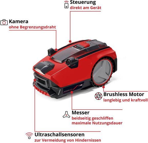 Image du produit Einhell Einh Mähroboter FREELEXO CAM 500 (500 m², Sans câble périphérique)