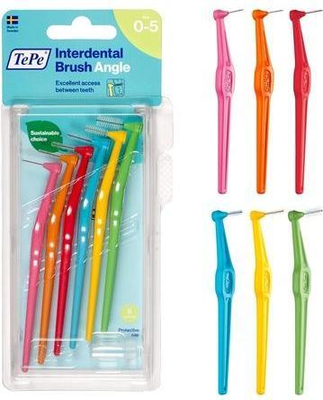 Produktbild TePe Interdentalbürsten Angle Mixed Pack ISO 0-5 (6 x, 0.80 mm)