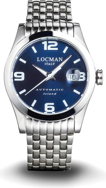 Locman Italy Herrenuhr Island Automatik blau Ref. 0615 (Analoguhr, 40 mm)