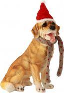Produktbild IKO Weihnachtshund mit Mütze und Schal h=38cm