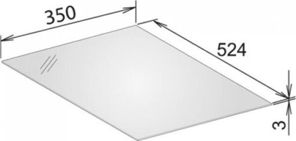 Actual product image Keuco Cover plate EDITION 11 Cristalling glass 366x3x524mm cash