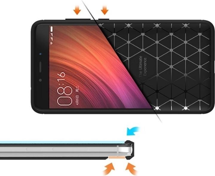 Produktbild Screenguard Xiaomi Redmi Note 3 Pro Hülle Carbon Brushed Soft TPU (Xiaomi Redmi Note 3 Pro)