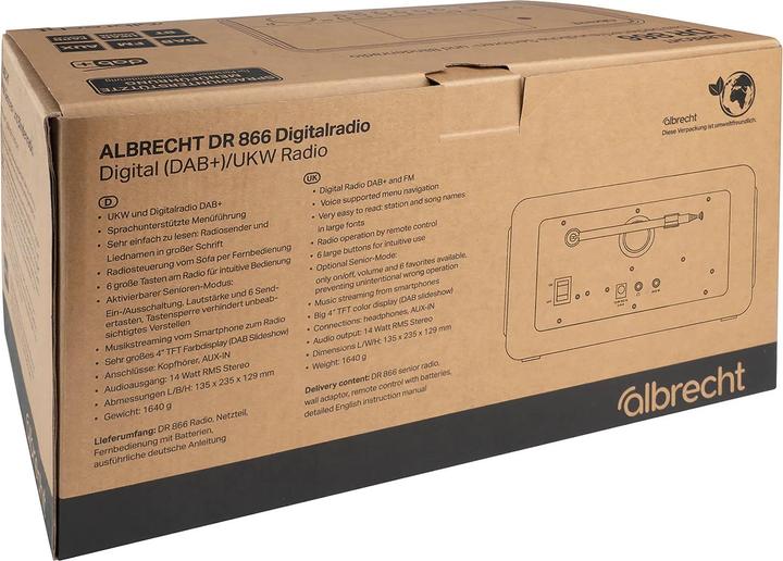 Actual product image Albrecht DR 866 (DAB+, FM, Bluetooth)