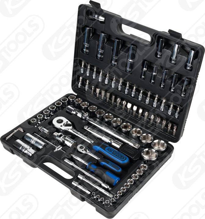 Actual product image KS Tools 1/4 +1/2 CHROMEplus Steckschlüssel-Satz, 96-tlg