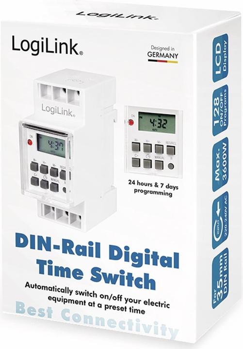 Actual product image LogiLink Automatic power switch (DIN rail mounting possible)