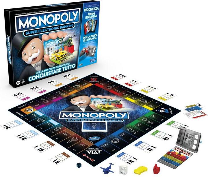 Immagine prodotto Hasbro Monopoly Super Electronic Banking Simulazione di business per adulti e bambini (Italiano)