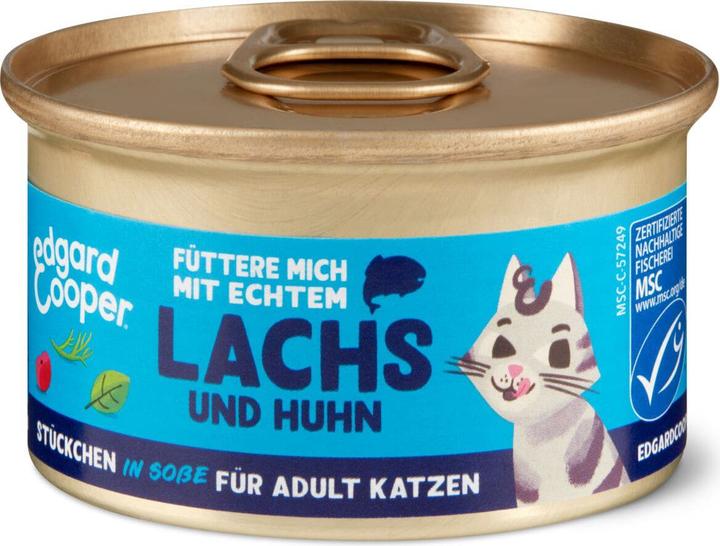 Edgard & Cooper Chunks in Sauce Pazifischer Lachs & Freilandhuhn (Adult, 1 Stk., 85 g)