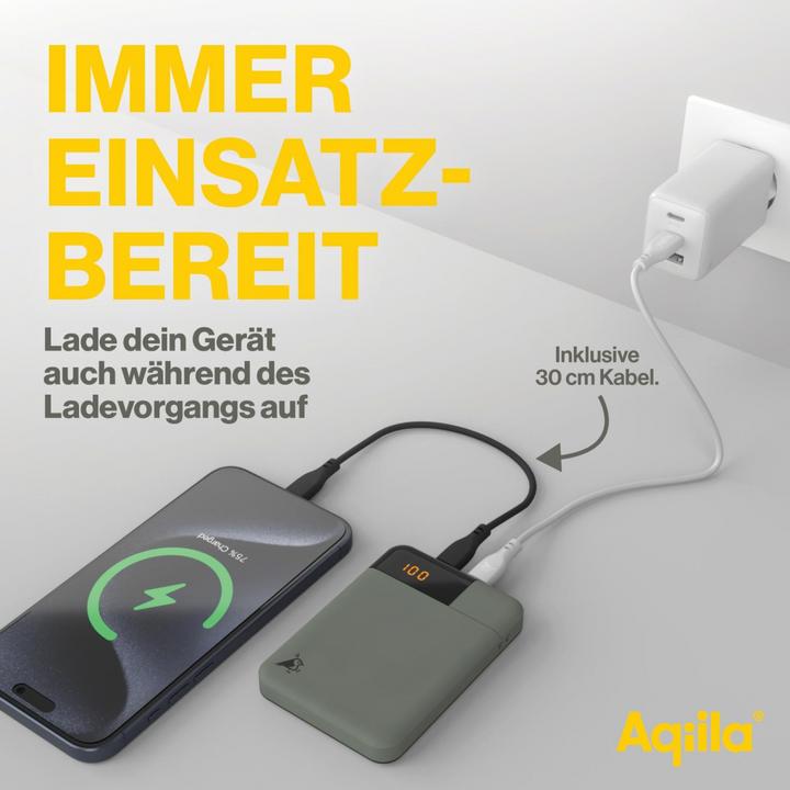 Immagine prodotto Aqiila Powerbird B5B - Powerbank 5000 mAh, 12W - Muschio (5000 mAh, 12 W, 18.50 Wh)