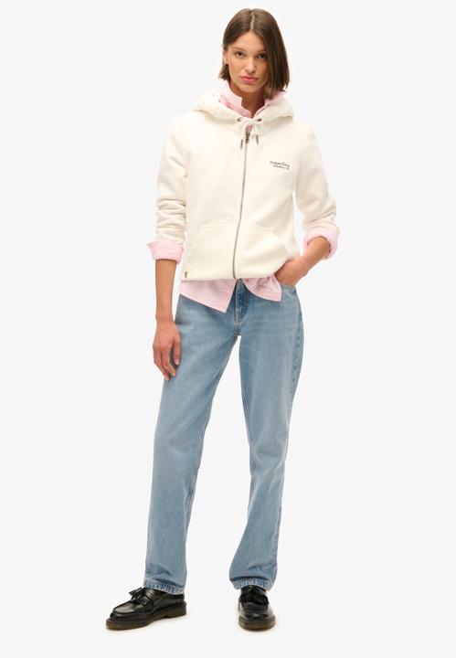 Produktbild Superdry ESSENTIAL LOGO ZIP SWEATSHIRT Dames Vest - Wit