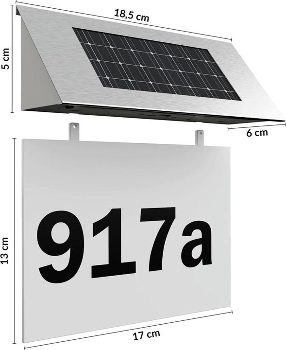 Image du produit Monzana Plaque numéro de maison solaire