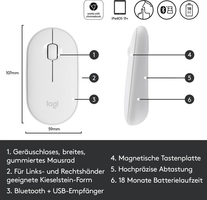 Image du produit Logitech Galet M350 (Sans fil)