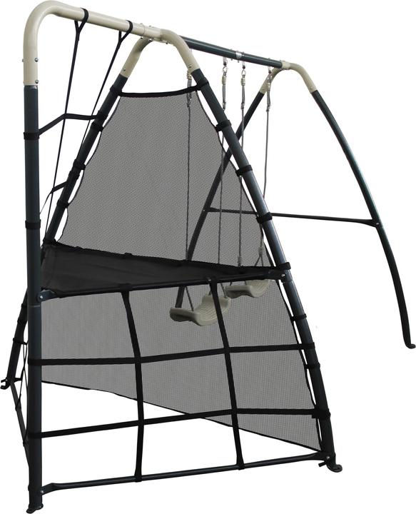 Immagine prodotto Axi Parco giochi in metallo con doppia altalena e struttura per arrampicarsi Antracite/Crema