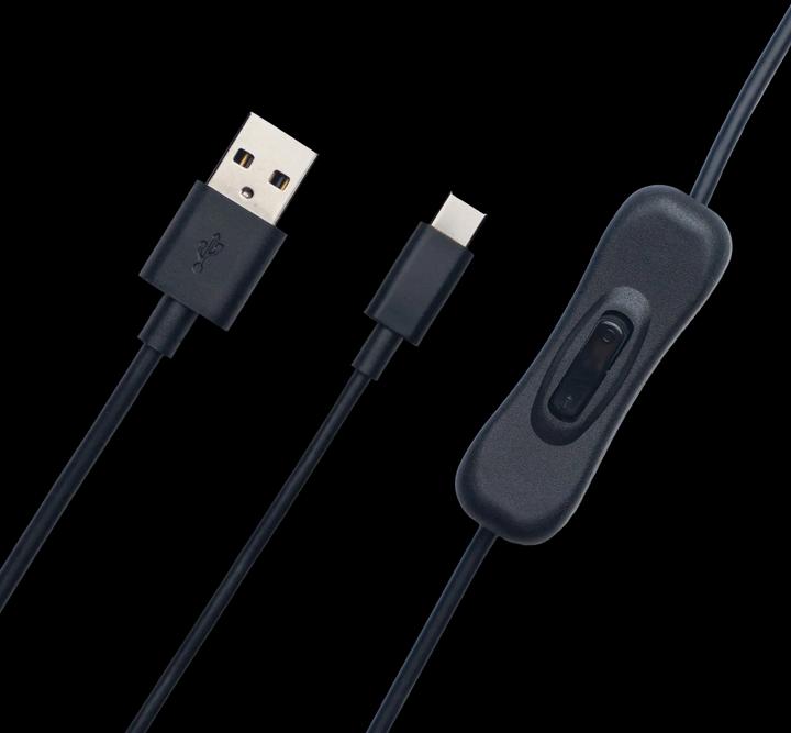 Actual product image Obsbot USB-A to USB-C data power cable with on/off switch (USB 2.0)