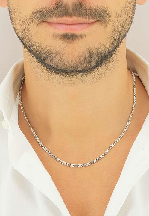 Immagine prodotto Muau Catena di 8 (Oro bianco, 45 cm)