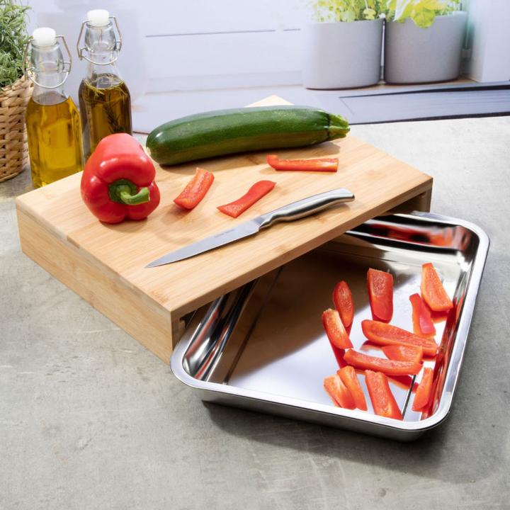 Produktbild Hermex Küchenbrett Schneidematte Holzbrett Schneidebrett Arbeitsbrett