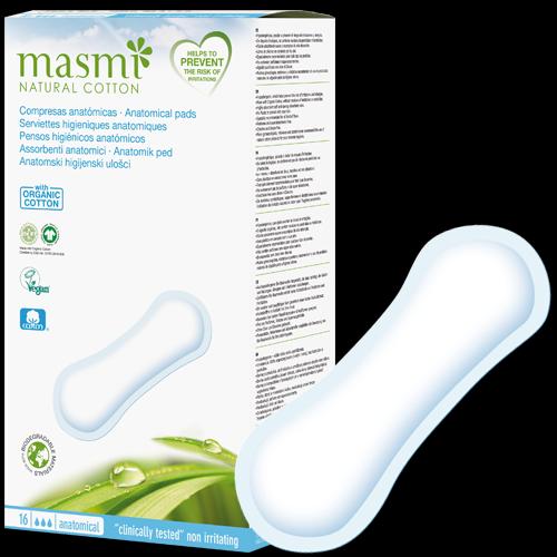 Actual product image Masmi Natural Cotton Bio Classic Women's Pads (16 x)