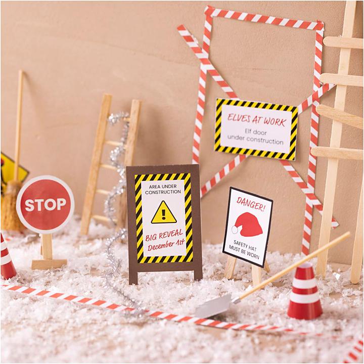 Immagine prodotto Creativ Company Mini utensili Porta degli elfi / Porta segreta di Babbo Natale Scena in costruzione