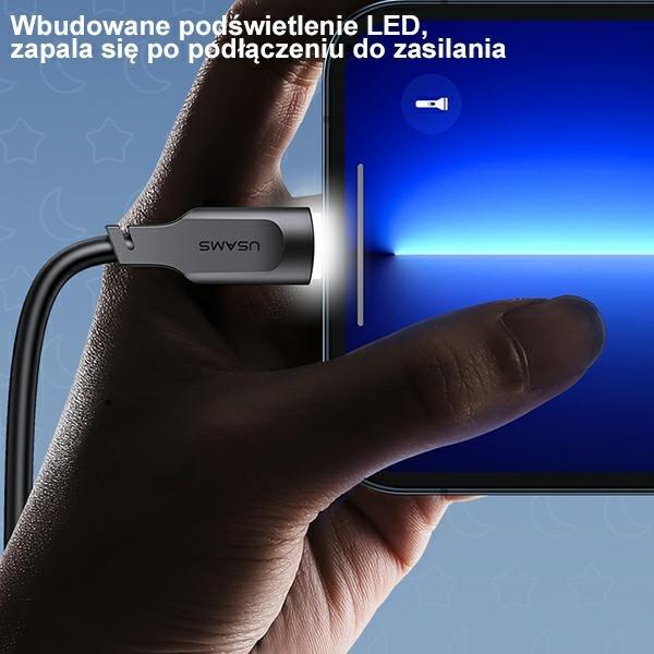 Image du produit Usams Câble de charge type-C vers type-C - Blanc (1.20 m, 100 W)