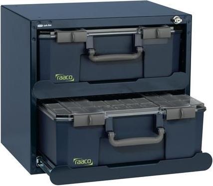 Actual product image Raaco Safe W.451xD.330xH.403mm w.lock and telescopic rails SafeBox 150x2 (equipped)