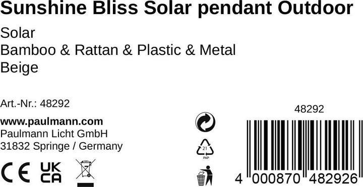 Produktbild Pauleen Solar Pendel Sunshine Bliss (3 lm, IP44)