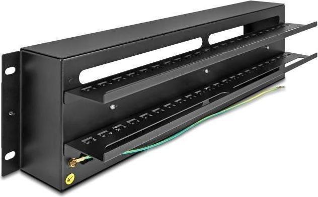Produktbild Delock 19" Schutzschalterleiste mit Abdeckung und Hutschiene