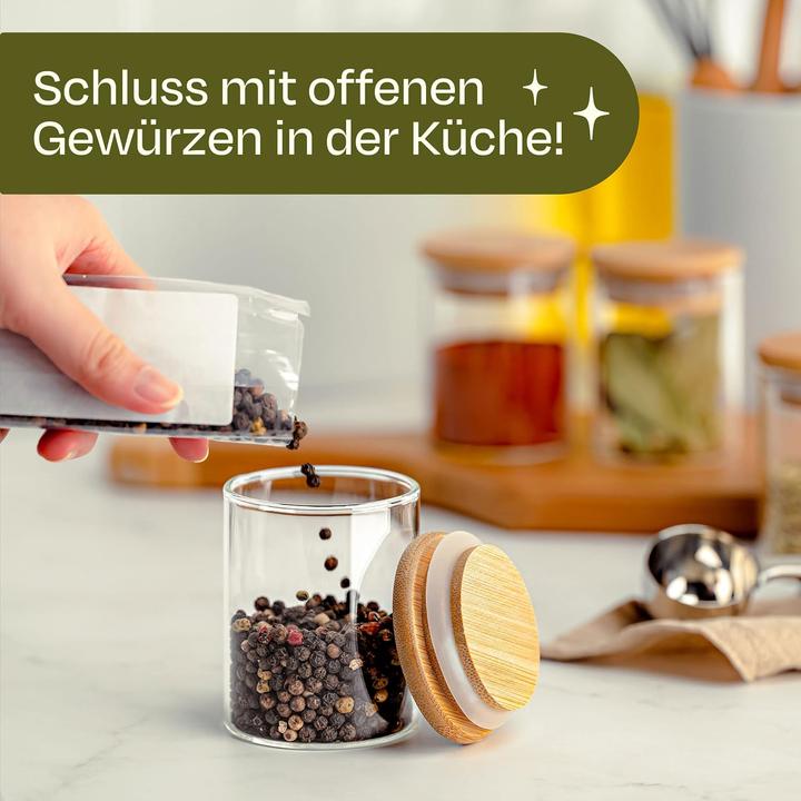 Actual product image Praknu 20er Gewürzgläser-Set, spülmaschinenfest und luftdicht (2.40 l)