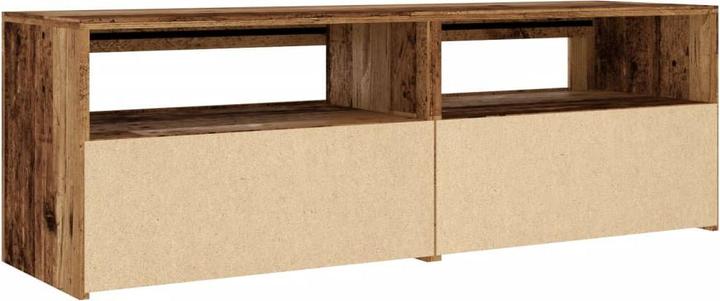 Produktbild VidaXL TV Schrank Lowboard Fernsehschrank Fernsehtisch mit LED Altholz-Optik (120 x 35 x 40 cm)