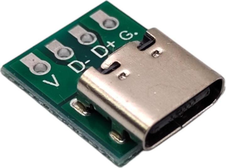 Actual product image Purecrea USB type C socket breakout board 4P
