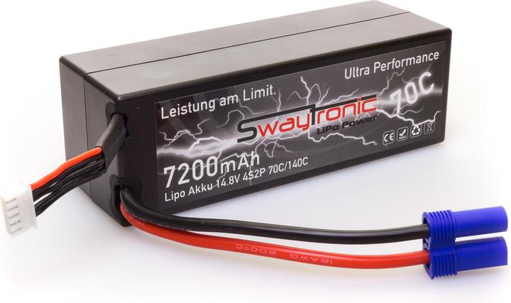 Image du produit Swaytronic HC 4S2P 14.8V 7200mAh 70C/140C EC5 (14.80 V, 7200 mAh)